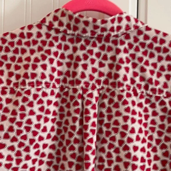 Talbots Patriotic Hearts button up shirt ❤️💙 - Picture 5 of 9